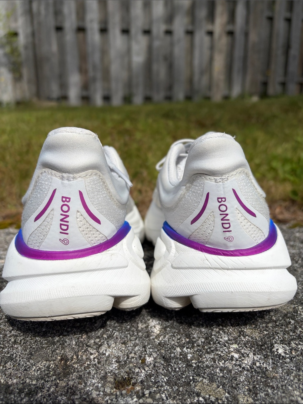 Hoka Bondi 9 Cosmic Grey/White Women's running shoes sneakers size 4 kids 2.5 - Picture 5 of 16